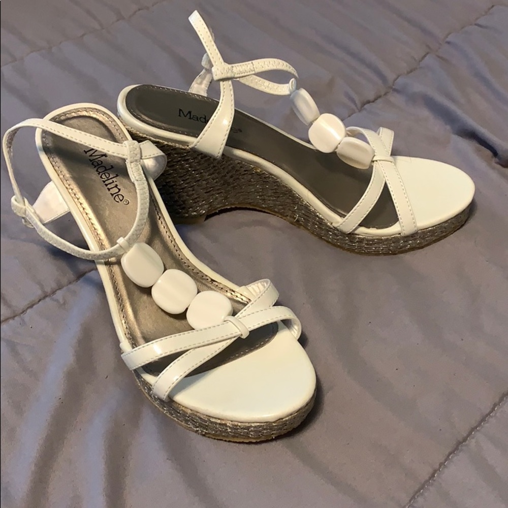 NWOT white wedges
